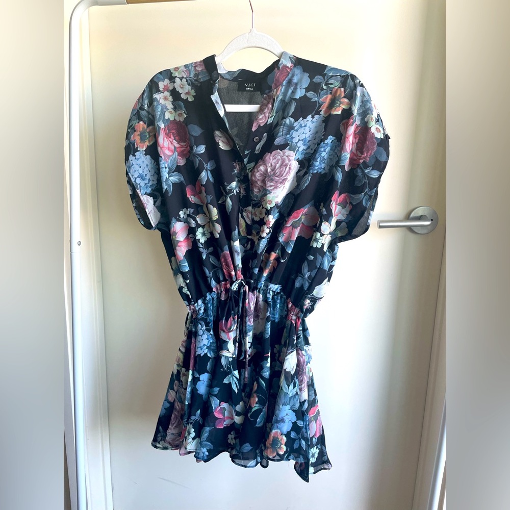 Vici Dolls blue floral dress